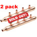 2 Pack 3/4in Inlet 1/2in PEX Water Outlet 4 Ports Closed End Manifold